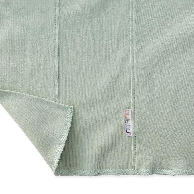 Butterblu Bailey 5-Pack Burp Cloths 100% Organic Cotton Knit for Newborn & Baby Boys & Girls, Seafoam, One Size
