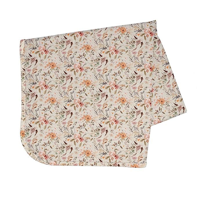 BapronBaby Delilah Floral Splash Mat - Waterproof Catch-All for Under High Chairs, Floors, Tables, Playtime or Arts & Crafts - Machine Washable - 45" x 45”