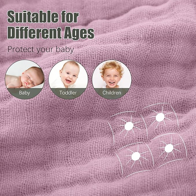 Spotted Play 2 Pack Hooded Baby Towels - 100% Muslin Cotton for Newborns, Infants, Toddlers - Large 32x32 Inch Size - Highly Absorbent and Essential for Newborn Care, Light Sakura