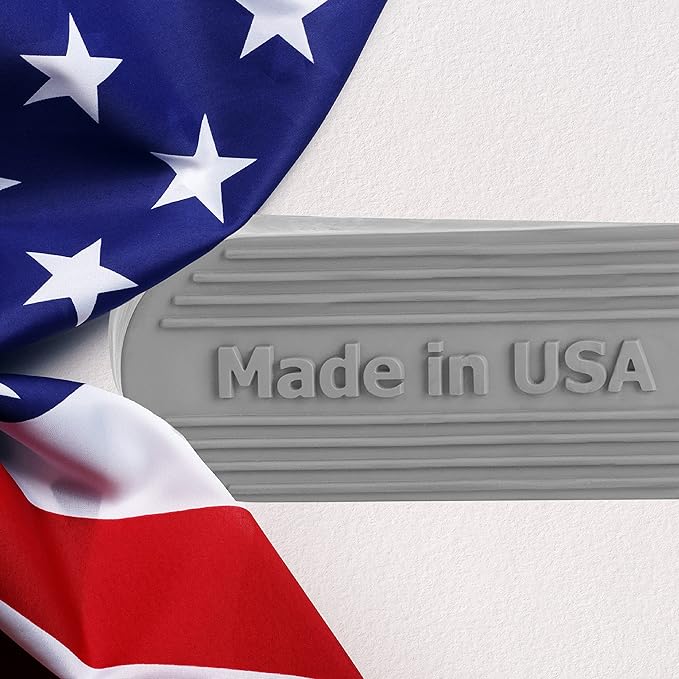 Large Big Rubber Door Stopper Made in USA - Door Stop Wedge for Carpet, Tile, Concrete Floor, Tall Door Stoppers for Bottom of Door - Heavy Duty for Commercial & Home - 6.5 x 2.75 x 1.9 Inches - Grey