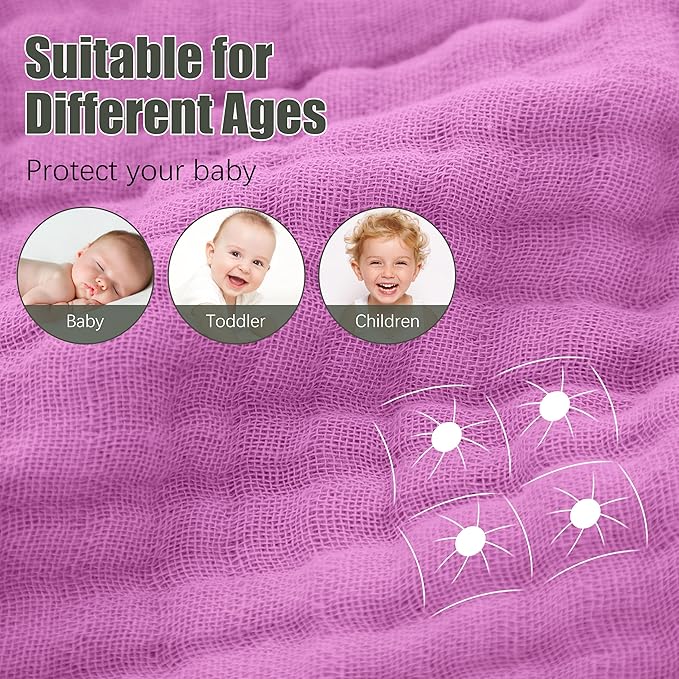 Spotted Play 2 Pack Hooded Baby Towels - 100% Muslin Cotton for Newborns, Infants, Toddlers - Large 32x32 Inch Size - Highly Absorbent and Essential for Newborn Care, Deep Sakura