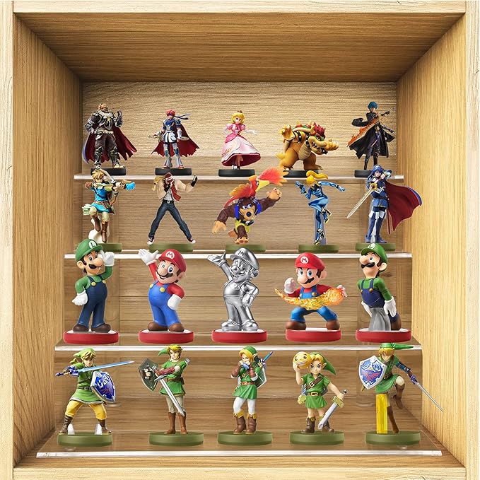 bigantss 9 Inch Acrylic Shelf for Perfume Organizer in 2 Pack, 4 Tier Funko POP Shelves, Cologne Organizer Tiered Riser Display Stand, Acrylic Display for Decoration