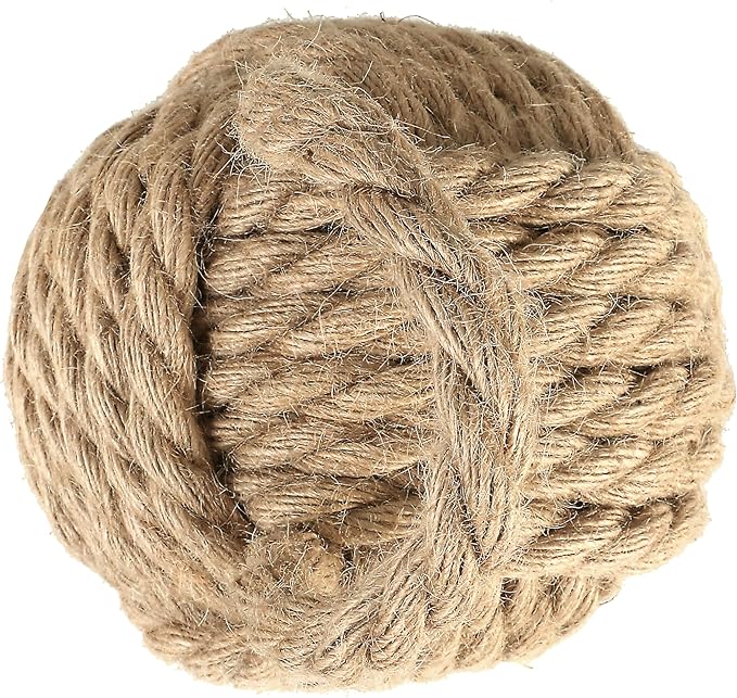 Creative Co-Op Nautical Rope Knot Decorative Cotton Door Stop, Natural