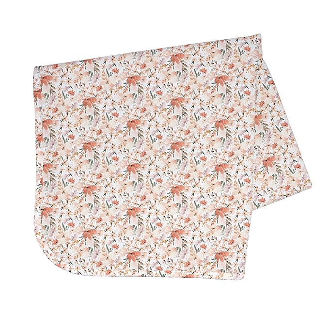 BapronBaby Peachy Dream Splash Mat - Waterproof Catch-All for Under High Chairs, Floors, Tables, Playtime or Arts & Crafts - Machine Washable - 45" x 45”