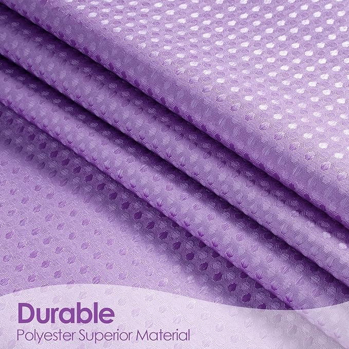 MitoVilla Purple Ombre Waffle Fabric Shower Curtain, Modern Waffle Weave Textured Shower Curtains for Luxury Rustic Bathroom Decor, Vintage Weighted Bathroom Shower Curtain, 72 x 72