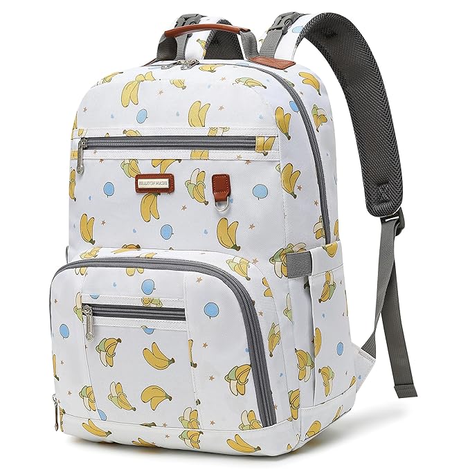 BILLITON MASHI Diaper Bag Backpack, Large Baby Nappy Bags with Portable Changing Pad for Boys and GirlsMultifunction Travel Baby Bag for Moms Dads, Shower Gifts Waterproof and Stylish