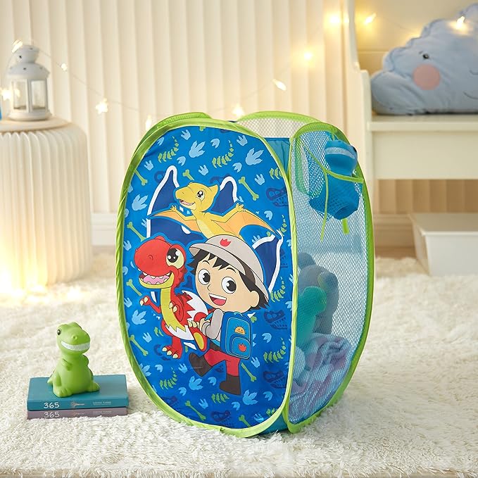 Ryans World Pop Up Laundry Storage Hamper with Durable Carry Handles, 21" H x 13.5" W X 13.5" L