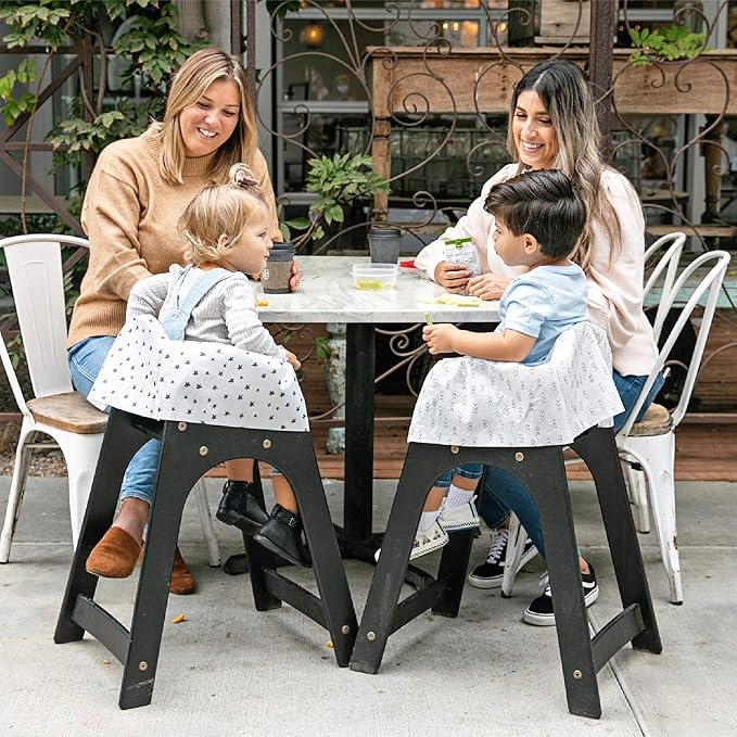 J.L. Childress Healthy Habits by Disposable Restaurant High Chair Cover Individually Wrapped for Travel Convenience, Stars/Hearts/Arrows (Pack of 2)