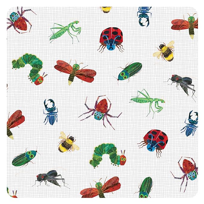 BapronBaby Eric Carle Bug World Splash Mat - Waterproof Catch-All for Under High Chairs, Floors, Tables, Playtime or Arts & Crafts - Machine Washable - 45" x 45”