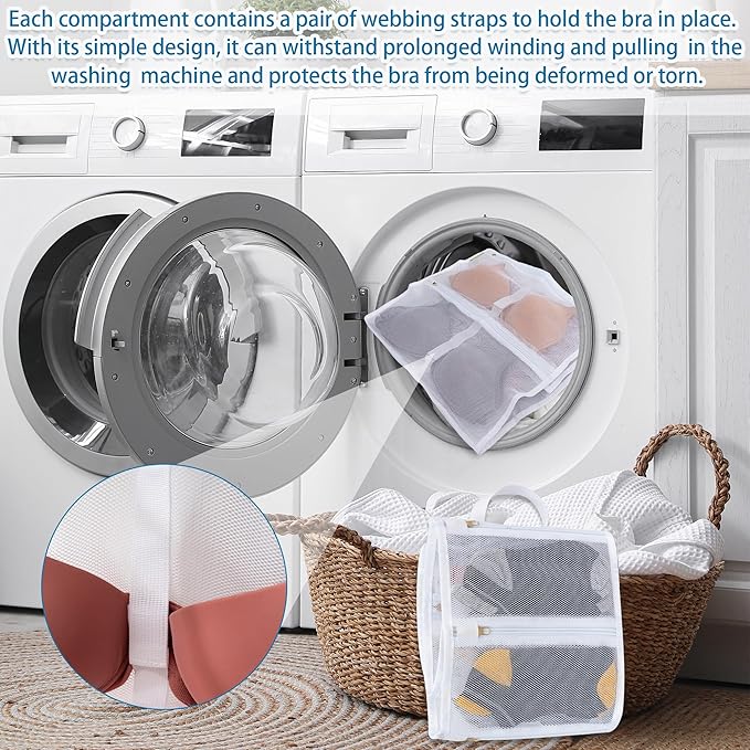 Laundry Bra Bag, Sock Laundry Bag, Lingerie Bags for Washing Delicates, Socks Organizer Mesh Bags for Washing Machine, Travel Organizer for Stocking Underwear Bra Lingerie Socks