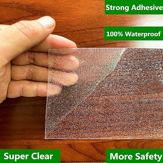 COSIMIXO 8" x 33Ft Clear Anti Slip Tape Waterprooft, Non-Slip Stair Treads Tape Traction, Boats, Stairs, Transparent, Soft, Comfortable for Bare feet