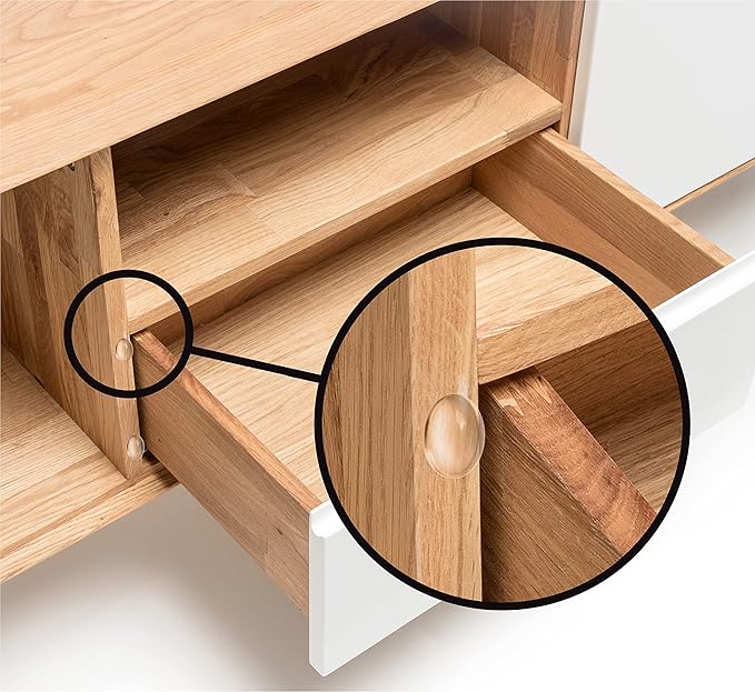 Slipstick Premium Cabinet Door Bumpers 3/8” Round Clear Adhesive Pads, Cabinet Stoppers, Rubber Bumpers for Drawers, Cupboards, Cutting Boards, Glass Tops, Picture Frames, Furniture, 24 Dampers