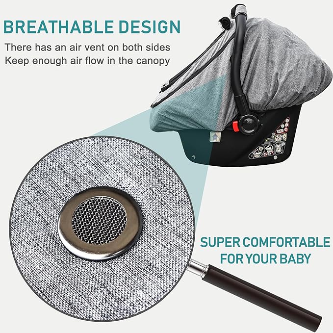 Waterproof Baby Car Seat Cover，YVMVDV Patented Cold Weather Carseat Cover for Babies,Infant Car Seat Cover Canopy for Boy Girls,Windproof Car Seat Canopy for Boys & Girls, Keeps Babies Warm
