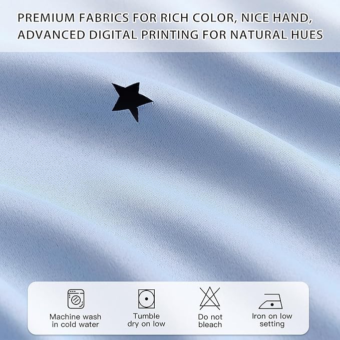 XiDi Sky Blue Blackout Curtains with Sheer Overlay Mix and Match Double Layer Thermal Insulated Window Panels 90 inch for Living Room Bedroom Blue Drapes with Tiebacks Grommet Top 34" Wx90 Lx2