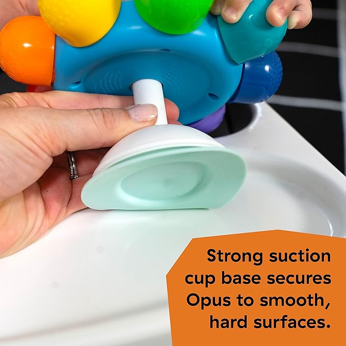 Baby Einstein Ocean Explorers Opus Spin & Sea Suction Toy for Highchair, Lights & Vibrant Colors, Ages 3 Months and up