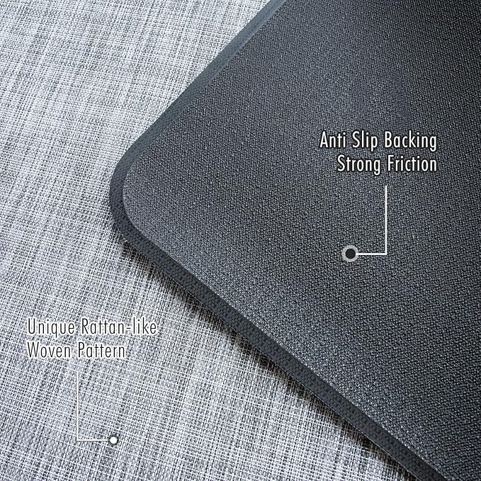 Wansimoo Office Chair Mat for Hardwood and Tile Floor, 40"x55" Floor Mat, Heavy Duty Computer Gaming Chair Mat, Anti-Slip, Non- Curve, Desk Chair Mat,Floor Protector for Home Office(Grey)