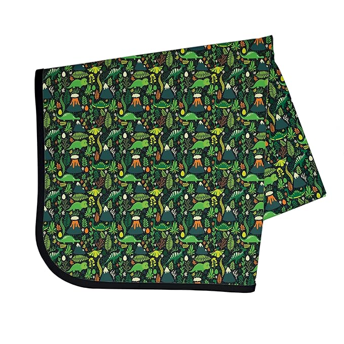 BapronBaby Dino Days Splash Mat - Waterproof Catch-All for Under High Chairs, Floors, Tables, Playtime or Arts & Crafts - Machine Washable - 45" x 45”