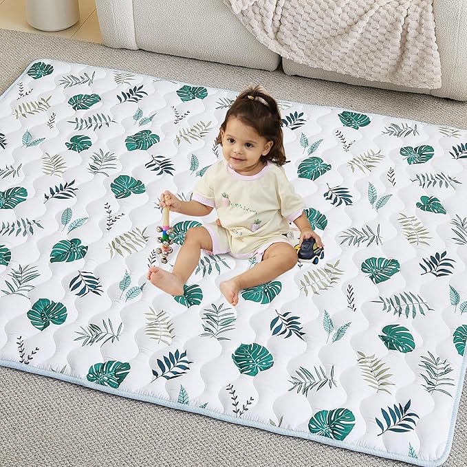Baby Play Mat 50x50, Extra Large&Thick Baby Floor Play Mats, Foldable Padded Play Mat for Baby Crawling