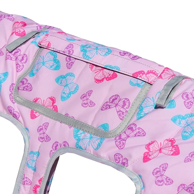 2-in-1 Shopping Cart and High Chair Cover-Grocery Cart Cover for Babies Toddlers Infants Resturant Highchair Cover-Padded Folds to Portable Pouch for Baby Boy Girl (Butterfly)