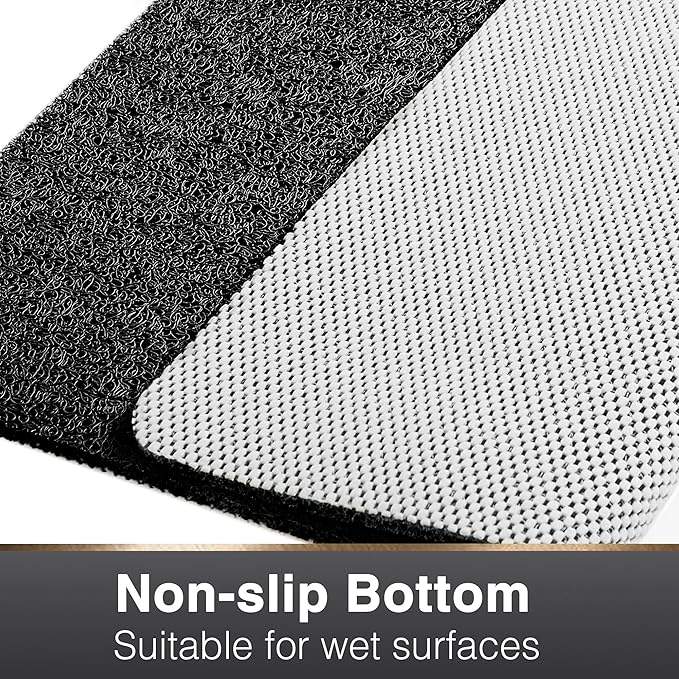 Asvin Soft Textured Bath, Shower, Tub Mat, 35x16 Inch, Phthalate Free, Non Slip Comfort Bathtub Mats with Drain, PVC Loofah Bathroom Mats for Wet Areas, Quick Drying