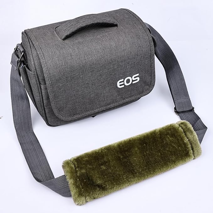 MOONET 2 Packs Car Seatbelt Covers Shoulder Pad for More Comfortable Driving, Universal Seat Belt Cover for Handbag Camera Backpack Straps, Soft Faux Sheepskin Wool Seat Belt Cushion (Olive)