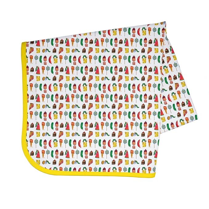 BapronBaby Eric Carle Food Parade Splash Mat - Waterproof Catch-All for Under High Chairs, Floors, Tables, Playtime or Arts & Crafts - Machine Washable - 45" x 45”