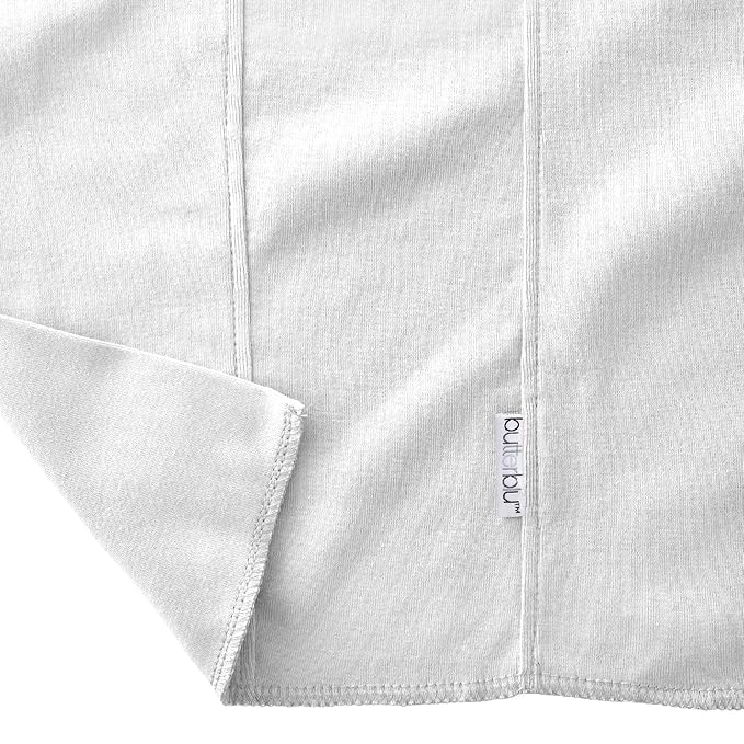 Butterblu Bailey 5-Pack Burp Cloths 100% Organic Cotton Knit for Newborn & Baby Boys & Girls, Stone, One Size