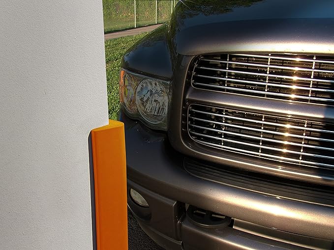 urbanhouse Ultra High-Density Heavy Duty Corner Guard Edge Protector & Bumper for Parking Garages, Workshops and Warehouses - Orange, 24 Inches - 1 Each