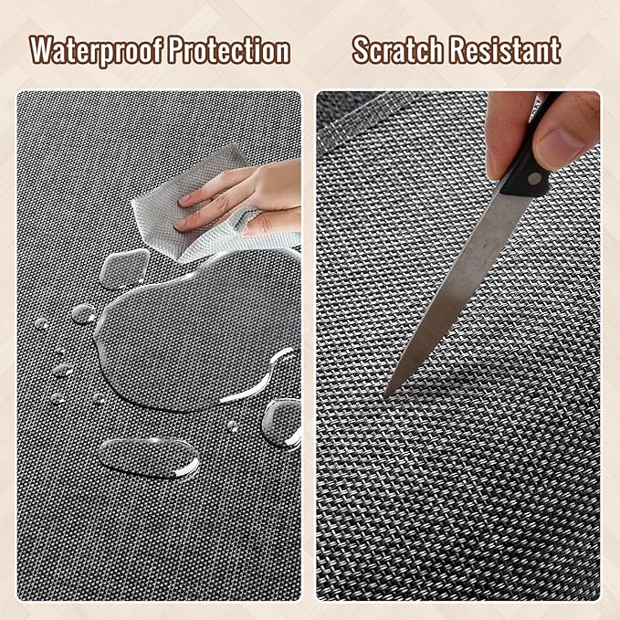 Wansimoo Office Chair Mat for Hardwood and Tile Floor, 40"x55" Floor Mat, Heavy Duty Computer Gaming Chair Mat, Anti-Slip, Non- Curve, Desk Chair Mat,Floor Protector for Home Office(Black)