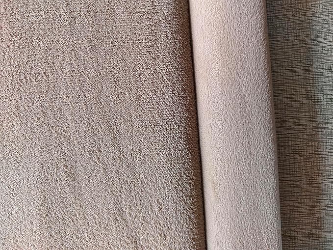 Huloo Sleep Ultra Soft Baby Play Mat for Floor, 1.3" Thick Elasti-Foam 65x50 Play Mat for Playpen,Water-Repellent Coral Velvet for Tummy Time, Non-Slip Backing,Safe for Toddlers & Infants（Beige）