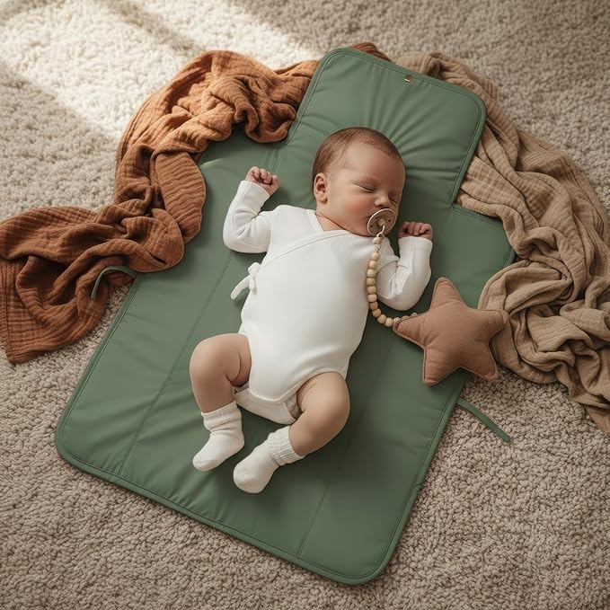 Portable Diaper Changing Pad - Soft and Easy to Clean Diaper Changing Mat for Babies - The Perfect Lightweight and Foldable Pad for Traveling