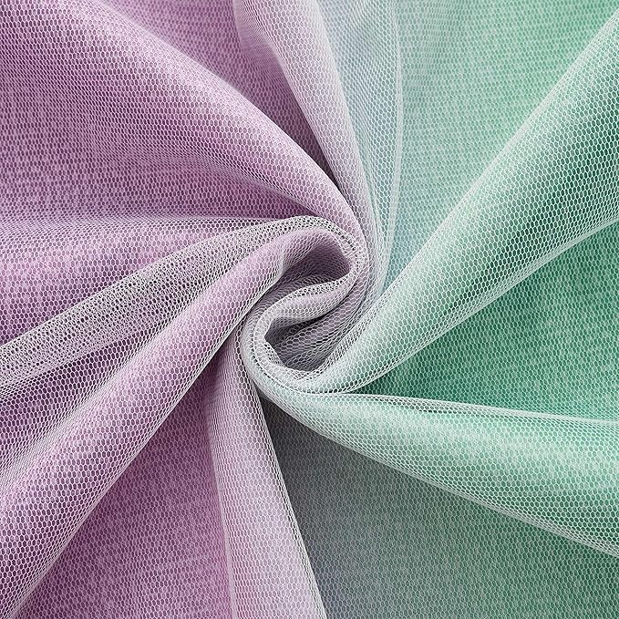 XiDi Blackout Curtains for Girls Kids Bedroom - Blue Purple Green Rainbow Unicorn Design, 34x63 Inch 1 Panel