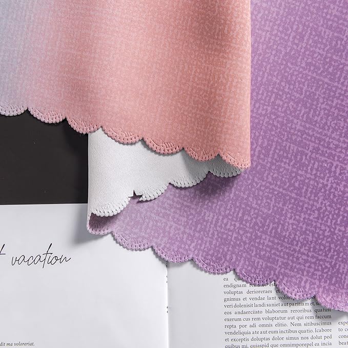 XiDi Curtains for Bedroom Decor, Rainbow GreyPinkPu-34-90