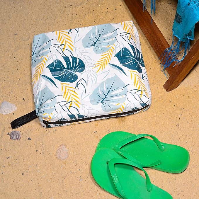 Rolling Nomad Tyvek Zippered Pouch, Wet Swimsuit Bags, Reversable Dry Bags, Travel Essentials, Toiletry, Pool, Beach, Waterproof, Wet Clothes & Wipes, Summer Must Haves, 14.5x11.5x2.5, (Large)