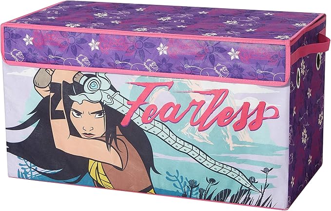 Idea Nuova Disney Raya and The Last Dragon Collapsible Childrens Toy Storage Trunk, Durable with Lid, 30"x 14.5"x 16"