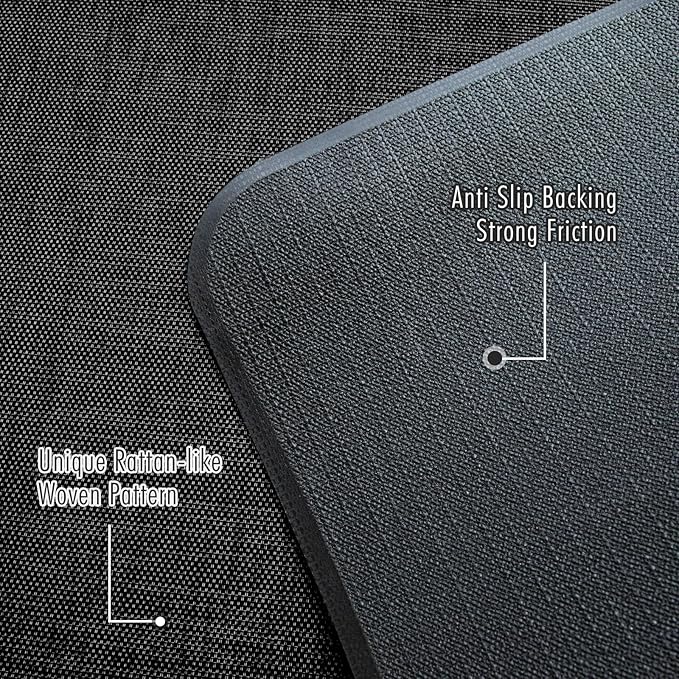 Wansimoo Office Chair Mat for Hardwood and Tile Floor, 40"x48" Floor Mat, Heavy Duty Computer Gaming Chair Mat, Anti-Slip, Non- Curve, Desk Chair Mat,Floor Protector for Home Office(Black)