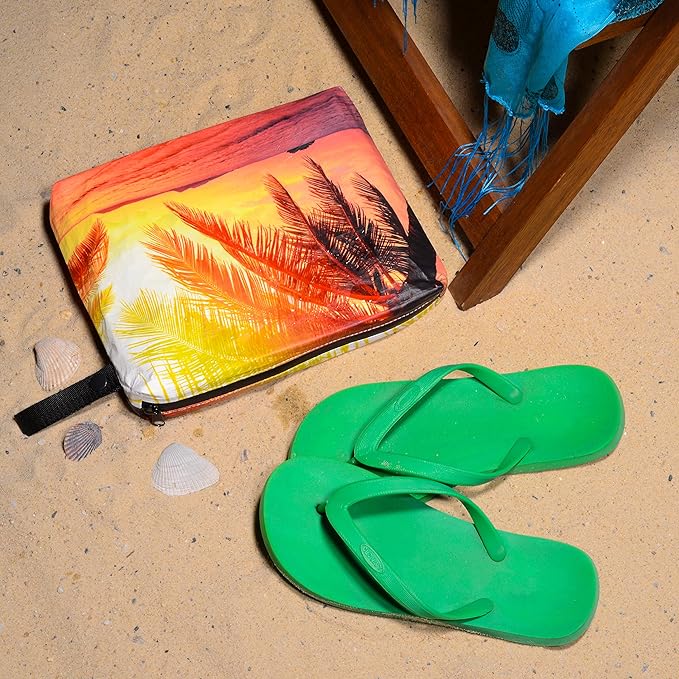 Rolling Nomad Tyvek Zippered Pouch, Wet Swimsuit Bags, Waterproof Reversable Dry Pouch, Travel Essentials, Toiletry, Beach, Waterproof, Wet Clothes & Wipes, Summer Must Haves, 11.5x8.5x2, (Medium)