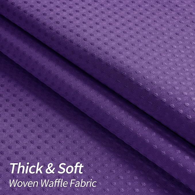 MitoVilla Purple Shower Curtain, 72 x 78, Luxury Waffle Fabric for Modern Bathroom Decor, Heavy Duty Hotel Cloth, 78 inch Long