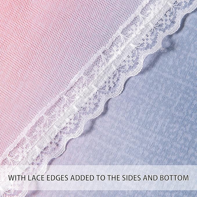 XiDi Curtains for Bedroom Decor, Rainbow GreyPinkPu-52-45