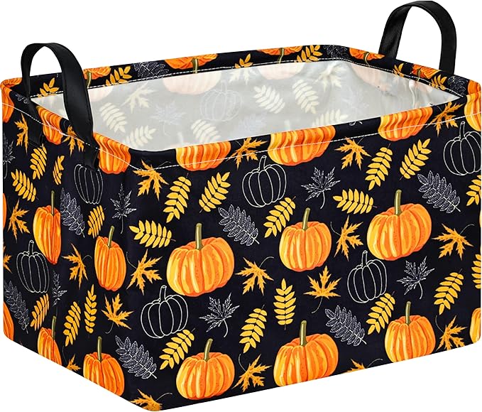 DUYIY Rectangle Gift Storage Basket Home Shelf Storage Basket Organizer Box Clothes Laundry Hamper Nursery Basket Laundry Basket with Handles