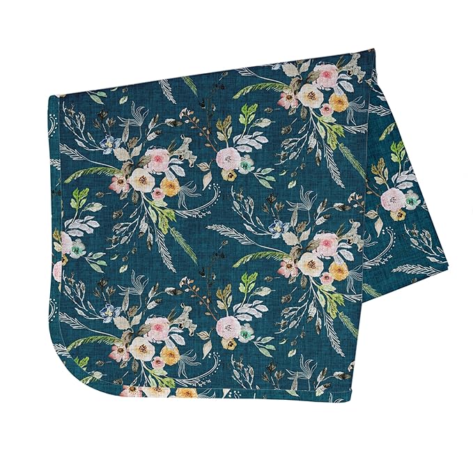 BapronBaby Boho Floral Splash Mat - Waterproof Catch-All for Under High Chairs, Floors, Tables, Playtime or Arts & Crafts - Machine Washable - 45" x 45”