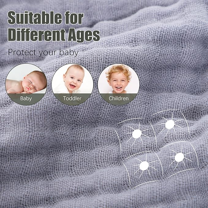 Spotted Play 2 Pack Hooded Baby Towels - 100% Muslin Cotton for Newborns, Infants, Toddlers - Large 32x32Inch Size - Highly Absorbent and Essential for Newborn Care, Green and Grey
