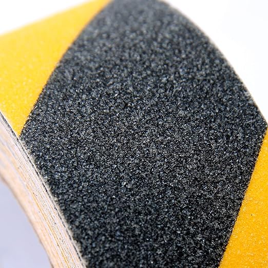 Best Anti-Slip Grip Tape, 6" x 30 FT, Black & Yellow Striped, 80 Grit, Industrial Grade, Indoor, Outdoor, Weatherproof (6-Inch x 30 Feet Roll)