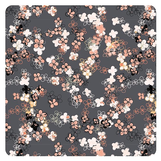 BapronBaby Ditsy Floral Splash Mat - Waterproof Catch-All for Under High Chairs, Floors, Tables, Playtime or Arts & Crafts - Machine Washable - 45" x 45”