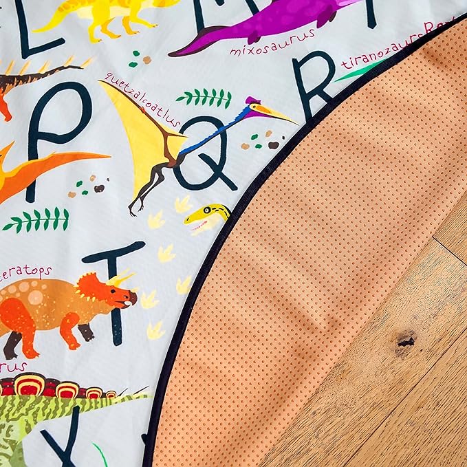BABYBOET Splat Mat for Baby – Under High Chair Floor Mat Protects Wood, Vinyl and Carpet from Spills – Waterproof 4 Layer Baby Mat with Anti-Skid Backing Deters Bunching and Sliding (51” x 51”)