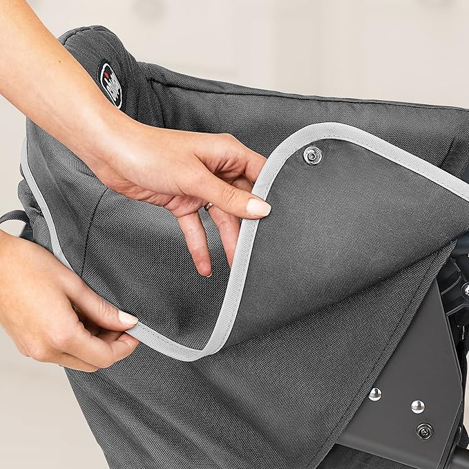 Chicco QuickSeat Hook-On Chair, Portable High Chair for Babies and Toddlers, for Children up to 37 lbs., Travel-Friendly | Graphite/Grey