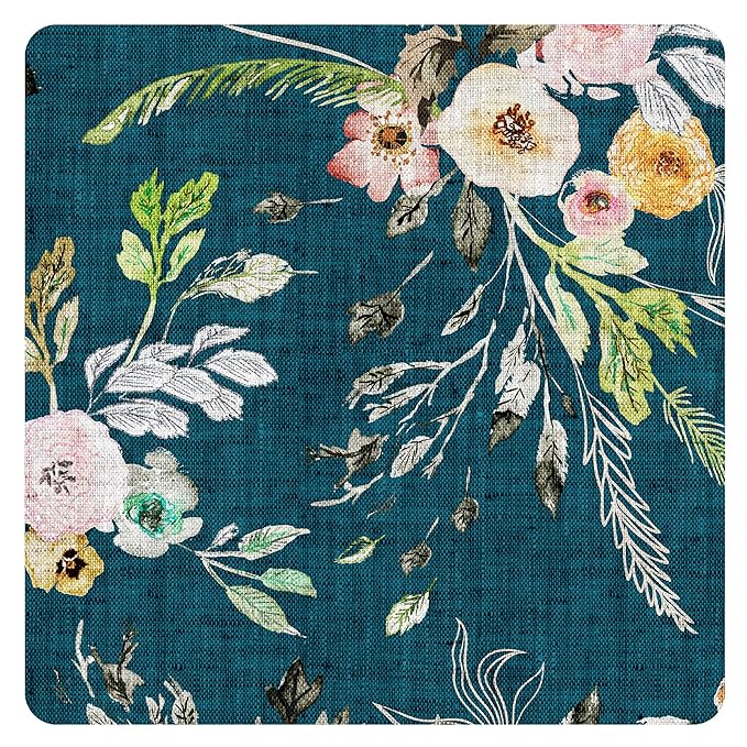BapronBaby Boho Floral Splash Mat - Waterproof Catch-All for Under High Chairs, Floors, Tables, Playtime or Arts & Crafts - Machine Washable - 45" x 45”