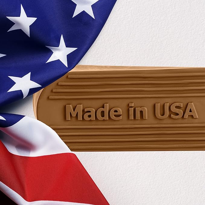 Large Rubber Door Stopper Made in USA - Door Stop Wedge for Carpet, Tile, or Concrete Floor, Door stoppers for Bottom of Door -Heavy Duty for Commercial & Home Use 6.5 x 2.75 x 1.9 Inches Coffee 2PK