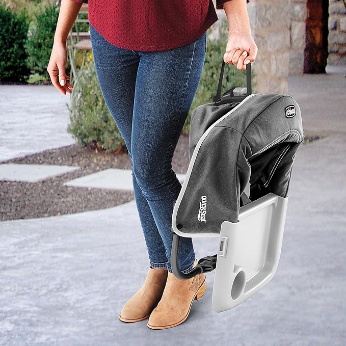 Chicco QuickSeat Hook-On Chair, Portable High Chair for Babies and Toddlers, for Children up to 37 lbs., Travel-Friendly | Graphite/Grey