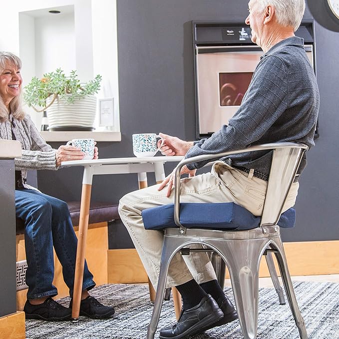 DMI Cushion for Office Chairs, Wheelchairs, FSA HSA Eligible, Scooters, Kitchen or Car Seats for Support and Height while Reducing Stress on Back, Tailbone or Sciatica.